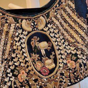 Teal and Seagreen Sari